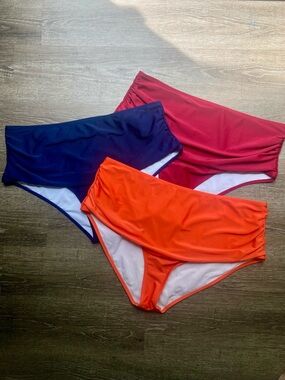 Three (3) Bikini Bottoms Assorted Colors Size 3XL